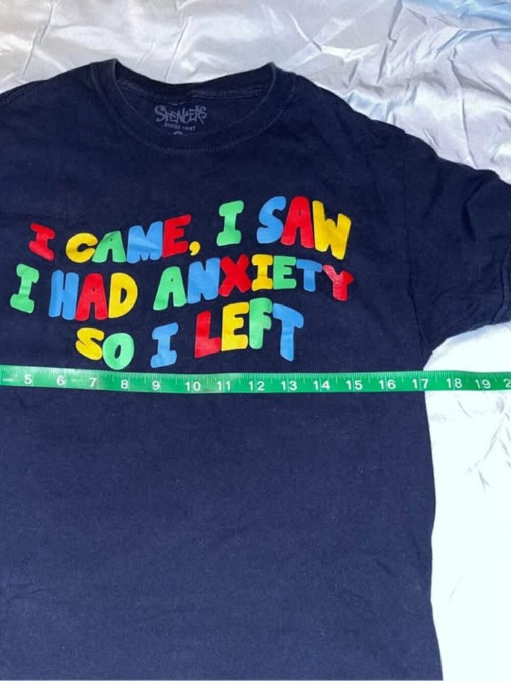 " I Came, I Saw I Had Anxiety So I Left " Graphic Tee, Small - Picture 5 of 6